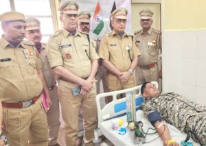 Kotputli Behror news: On Rajasthan Police Foundation Day, a voluntary blood donation camp at BDM District Hospital collected 54 units, with active participation from police personnel and local youth.